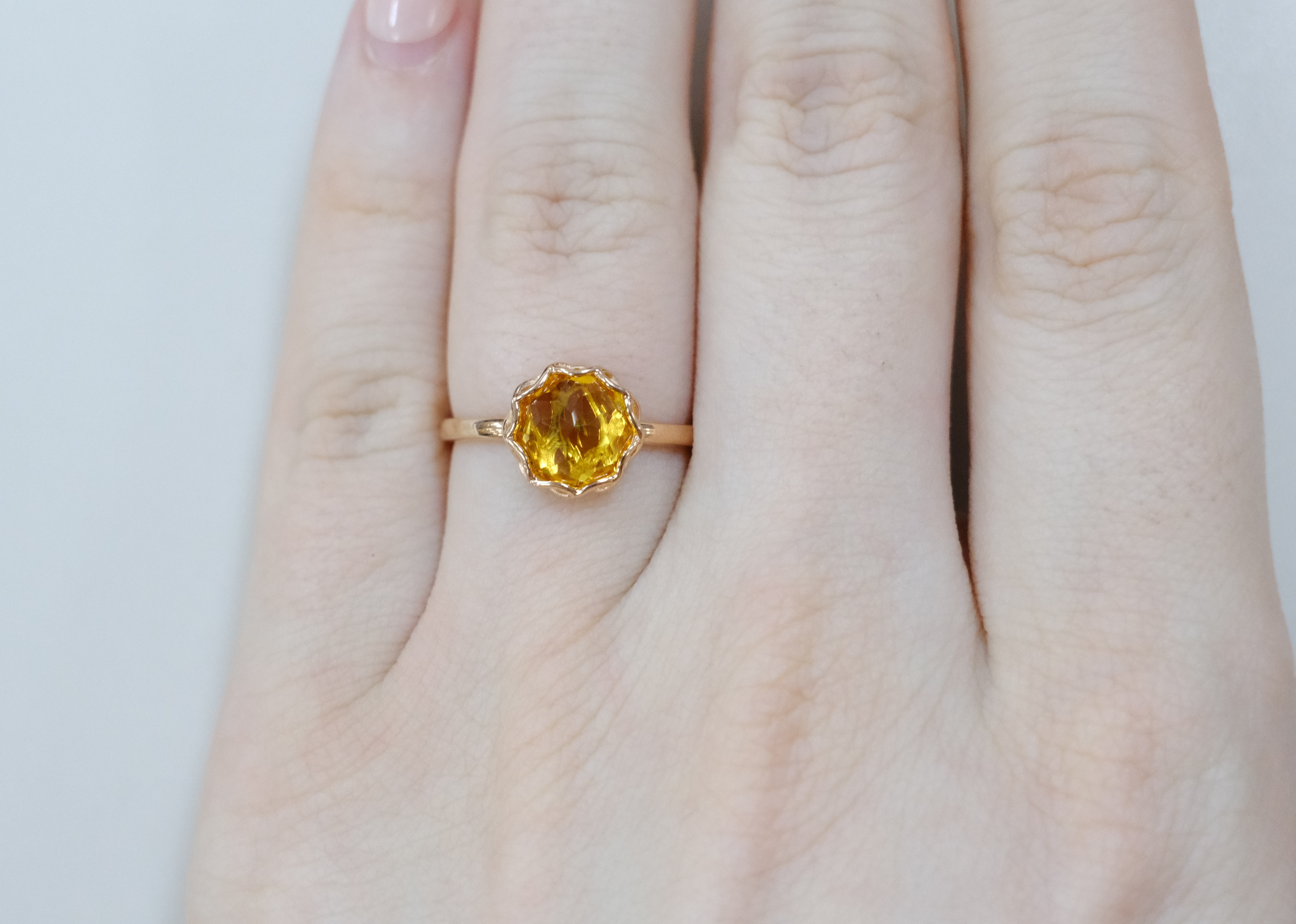 Серебряное кольцо с цитрином
